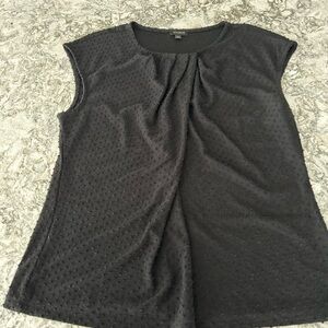 Talbots Black Textured Blouse